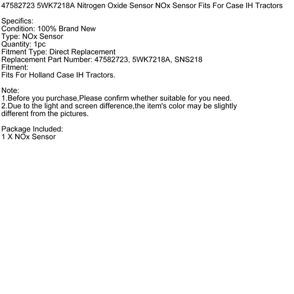 47582723 5WK7218A Nitrogen Oxide Sensor NOx Sensor Fits For Case IH Tractors