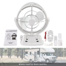 12V/24V Auto-Sensing Low-Power Draw Fan For Boats and RV White-3