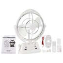 12V/24V Auto-Sensing Low-Power Draw Fan For Boats and RV White-12