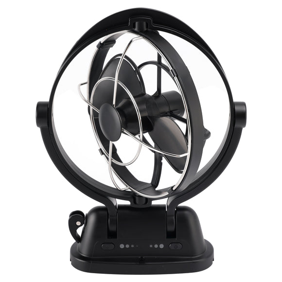 12V/24V Auto-Sensing Low-Power Draw Fan For Boats and RV Black
