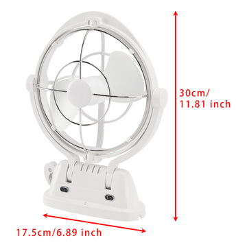 12V/24V Auto-Sensing Low-Power Draw Fan For Boats and RV White - 0