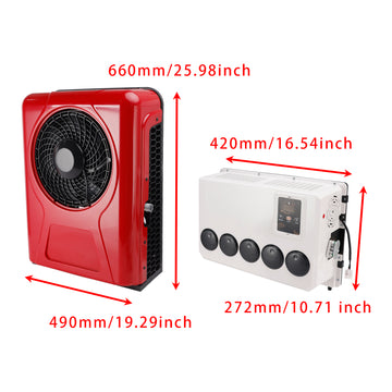 Camping Trucks RVs Trailers 24V RV Air Conditioner 13000btu Truck Split AC - 0