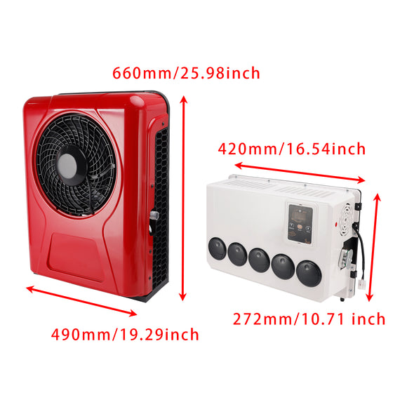 24V RV Air Conditioner 13000btu Truck Split AC For Camping Trucks RVs Trailers