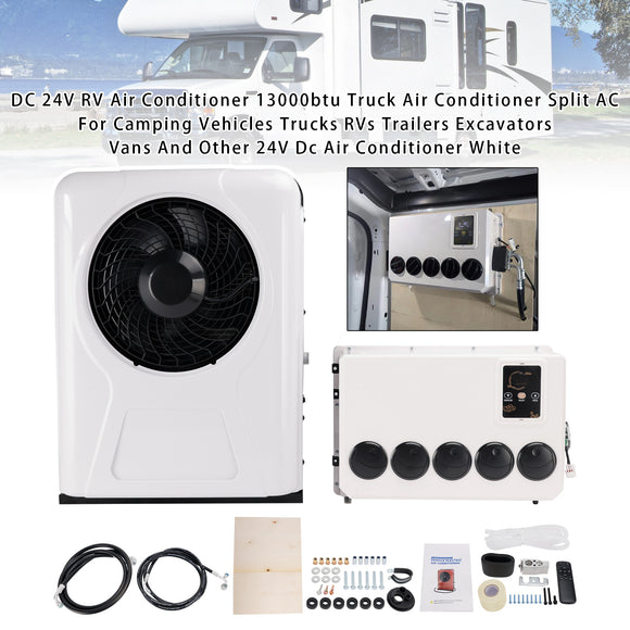 DC 24V RV Air Conditioner 13000btu Truck Split AC For Camping Trucks RVs Trailer