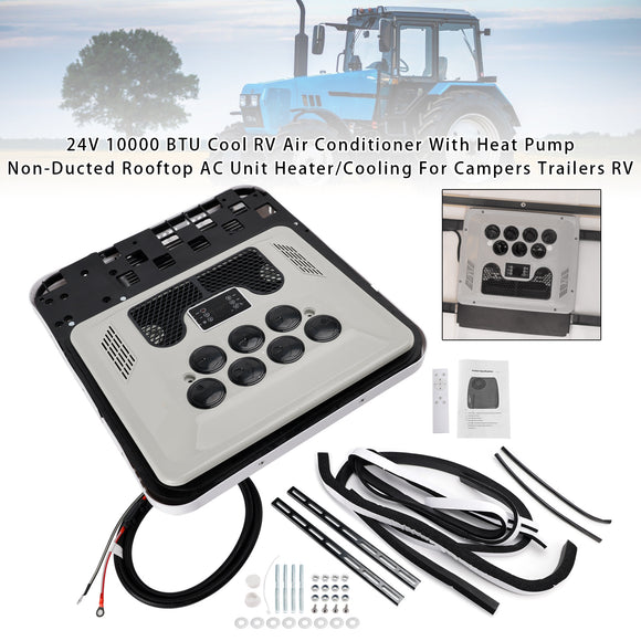 24V RV Air Conditioner Heat Pump Non-Ducted Unit Heater/Cooling For Campers RV