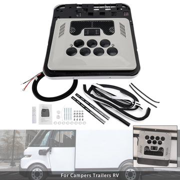 24V 10000 BTU Cool RV Air Conditioner With Heat Pump Non-Ducted Rooftop AC Unit Heater/Cooling For Campers Trailers RV