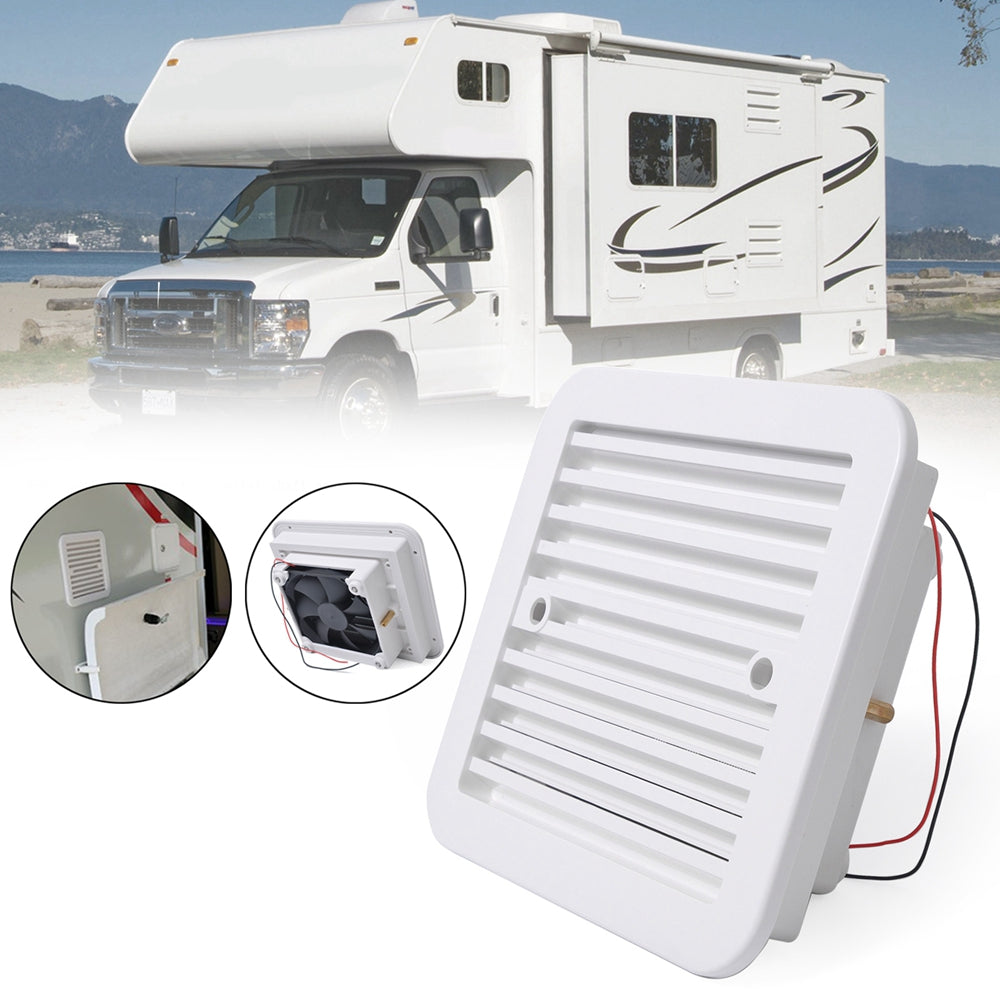 12V RV Caravan Cooling Mute Exhaust Fan Side Air Trailer Vent Ventilation