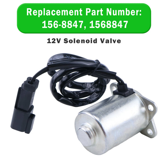 Caterpillar CAT Excavator: 301.5, 301.6, 301.8, 302.5, 303.5, 304.5, 305.5, 306, 303 CR 156-8847 12V Swing Solenoid Valve