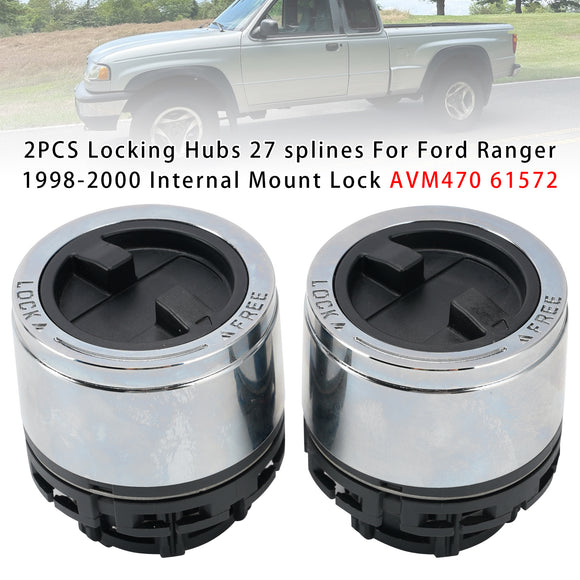 2PCS Locking Hubs 27 splines For Ford Ranger 1998-2000 Internal Mount Lock