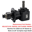 2510 1:1.47 Speed Up Ratio 1-3/8Inch 21 Spline Input Shaft 401-0171-03 Gearbox-2