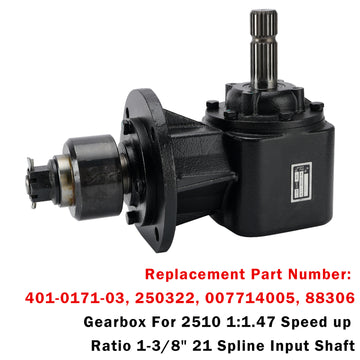2510 1:1.47 Speed Up Ratio 1-3/8Inch 21 Spline Input Shaft 401-0171-03 Gearbox - 0