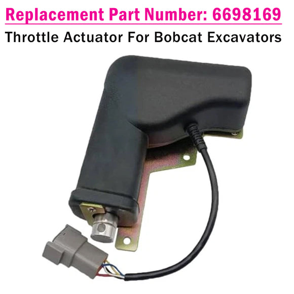 Bobcat Compact Excavators: E35, E25, E26, E32, E32i, E35i, E42, E45, E50, E55 6698169 Throttle Actuator