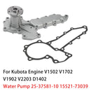 Kubota Engine V1502 V1702 V1902 V2203 D1402 Water Pump 25-37581-10 15521-73039-3
