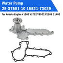 Water Pump 25-37581-10 15521-73039 For Kubota Engine V1502 V1702 V1902 V2203-5