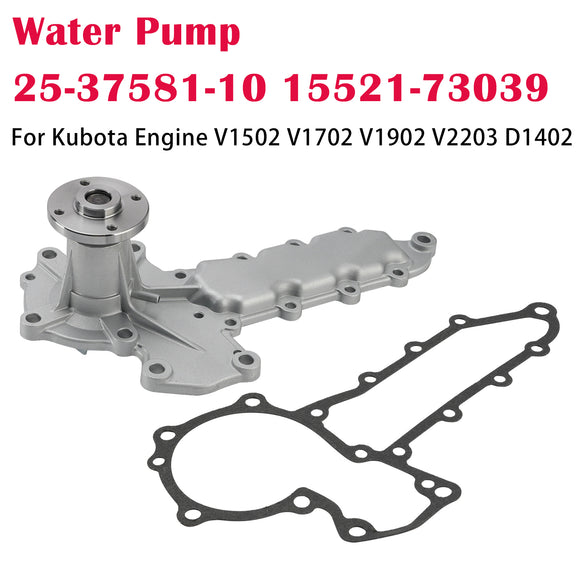 Kubota Engine V1502 V1702 V1902 V2203 D1402 Water Pump 25-37581-10 15521-73039