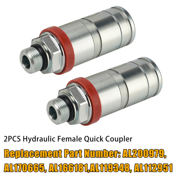 2PCS AL200979 Hydraulic Female Quick Coupler For John Deere 6100 6400 7230
