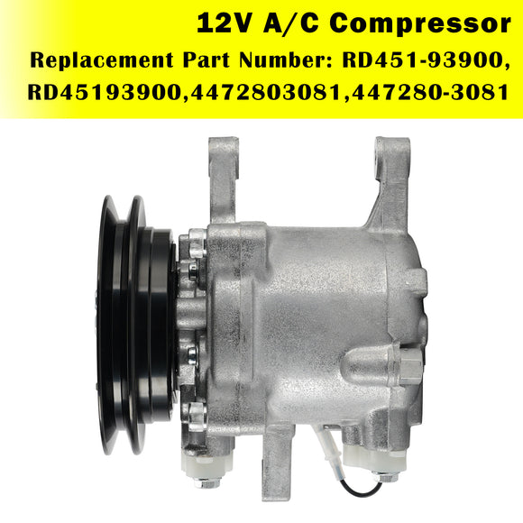 Kubota Wheel Loader: R530, R630 RD451-93900 447280-3081 A/C Compressor 12V