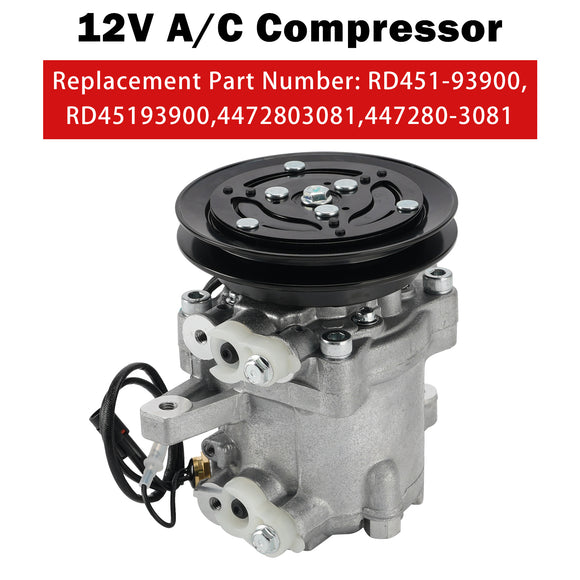 RD451-93900 447280-3081 A/C Compressor 12V For Kubota SSV65C SVL90C KX040-4 U55