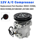 RD451-93900 447280-3081 A/C Compressor 12V For Kubota SSV65C SVL90C KX040-4 U55-8