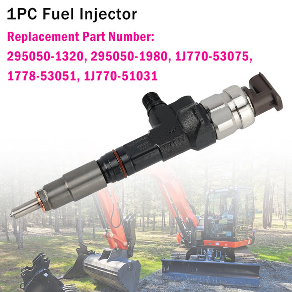 Kubota Skid Steer Loader: SSV75, SSV75C, SSV75P, SSV75PC 295050-1980 Fuel Injector 1J770-53050 1J770-53070 1J770-53051