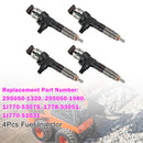 4Pcs 295050-1980 Fuel Injector 1J770-53050 1J770-53070 1J770-53051 For Kubota-4