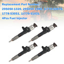 Kubota Engine: V3307, V3307-CR-TE4, V3307 Tier 4 4Pcs 295050-1980 Fuel Injector 1J770-53050 1J770-53070 1J770-53051-6