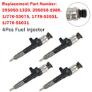 Kubota Engine: V3307, V3307-CR-TE4, V3307 Tier 4 4Pcs 295050-1980 Fuel Injector 1J770-53050 1J770-53070 1J770-53051-8