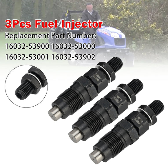 Kubota Excavators KX41-2 KX41H KX61-2 KX71 KX91-2 3Pcs 16032-53000 16032-53902 Fuel Injectors