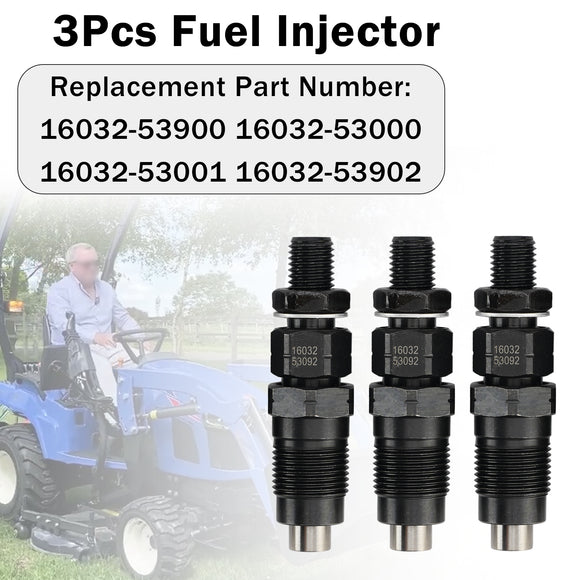 3Pcs 16032-53000 16032-53902 Fuel Injectors For Kubota D905 D1005 D1105 V1205