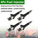 4Pcs 095000-9690 1J500-53051 1J500-53050 1J50053052 Fuel Injector For Kubota-3