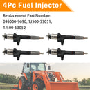 Kubota V3800 V3800T Diesel Engine 4Pcs 095000-9690 1J500-53051 1J500-53050 1J50053052 Fuel Injector-5