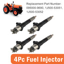 Kubota V3800 V3800T Diesel Engine 4Pcs 095000-9690 1J500-53051 1J500-53050 1J50053052 Fuel Injector-7