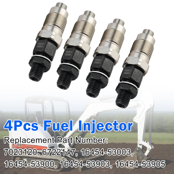 Kubota Tractor(s) KJS150VX M5700DT 4Pcs 16454-53905 16454-53903 Fuel Injector