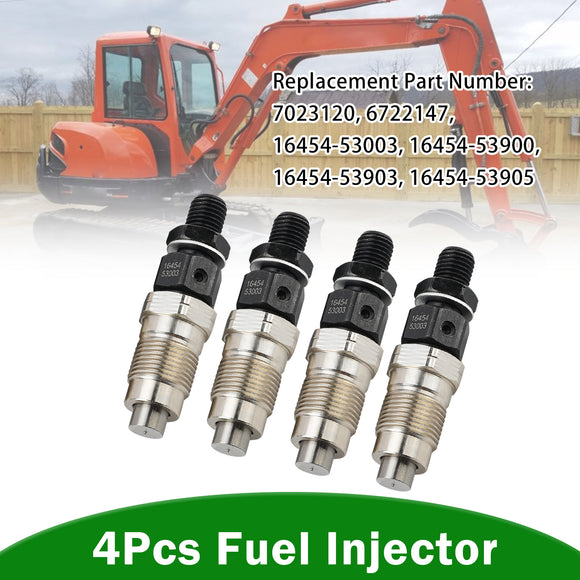 Kubota Loader(s): R510, R510B, R520, R520S 4Pcs 16454-53905 16454-53903 Fuel Injector