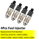 Kubota Engine(s): D1703, V2003, V2203 4Pcs 16454-53905 16454-53903 Fuel Injector-9