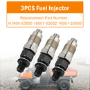 3PCS Fuel Injector For Kubota D722 H1600-53000 16001-53002 16001-53000-7