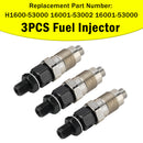 3PCS Fuel Injector For Kubota D722 H1600-53000 16001-53002 16001-53000-9