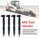 4Pcs Fuel Injector 7261663 28347042 For Bobcat S740 S750 S770 For Doosan D34-3