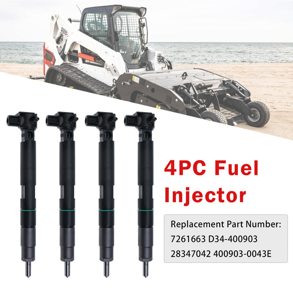 Bobcat Skids S740 S750 S770 S850 With the Doosan D34 Engine Only 4Pcs Fuel Injector 7261663 28347042