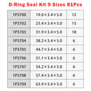 4C4784 4C-4784 D-Ring Seal Kit 9 Sizes 81Pcs For Caterpillar Excavator Parts-2