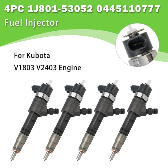 Kubota Tractor MX5200 4PCS 1J801-53052 0445110777 Fuel Injector