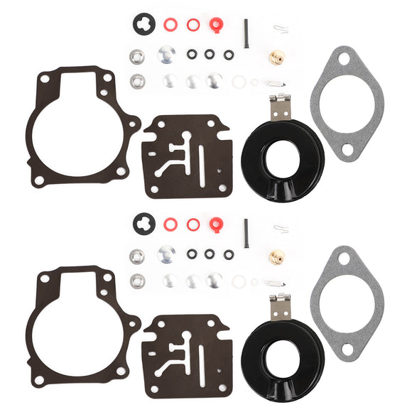 1980-1985 60HP 2 Cyl 2PCS Carburetor Repair Kit 392061 396701 Generic