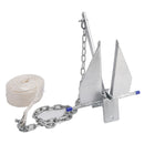 Kit Galvanized Boat Anchor 8Lbs Sliding Anchor & Chain & Rope Silver For Boat-8