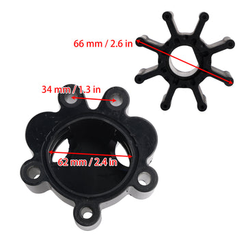 Water Pump Impeller Kit fit for Mercury 46-807151A14  46-807151A7 Sierra 18-3150 - 0