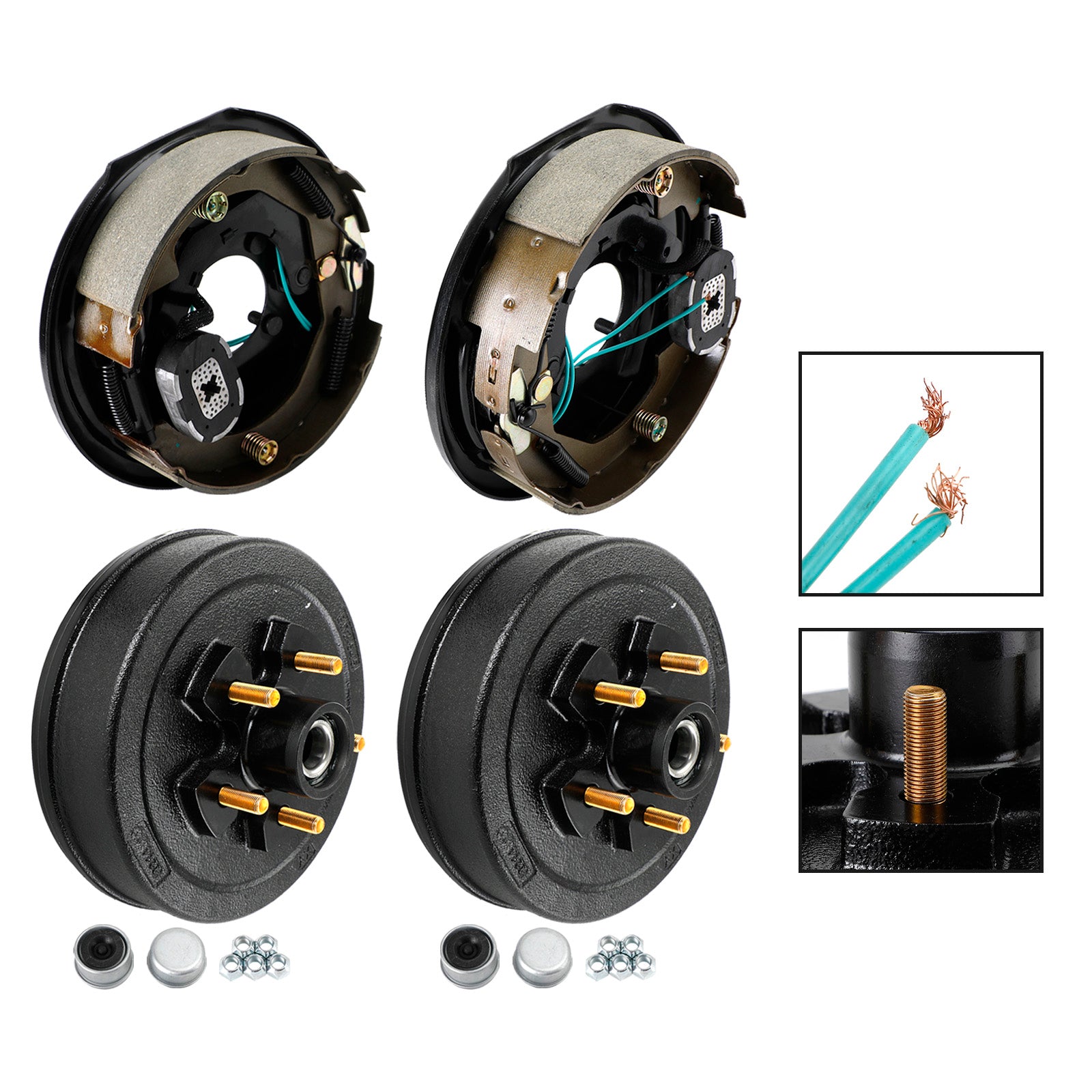 Trailer 10"-5 on 4-1/2 Hub Drum Kits w/-10" Electric Brakes for 3.5K Axle