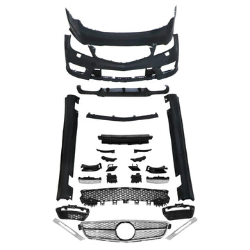 Mercedes Benz 2012-2014 W204 C-Class Upgrade C63 Style Front Rear Bumper Body Kit