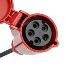 CEE Steckdose Kupplungsstecker Einbausteckdose Phasenwender 32A 3 Phasen auf 1 Phasen-4