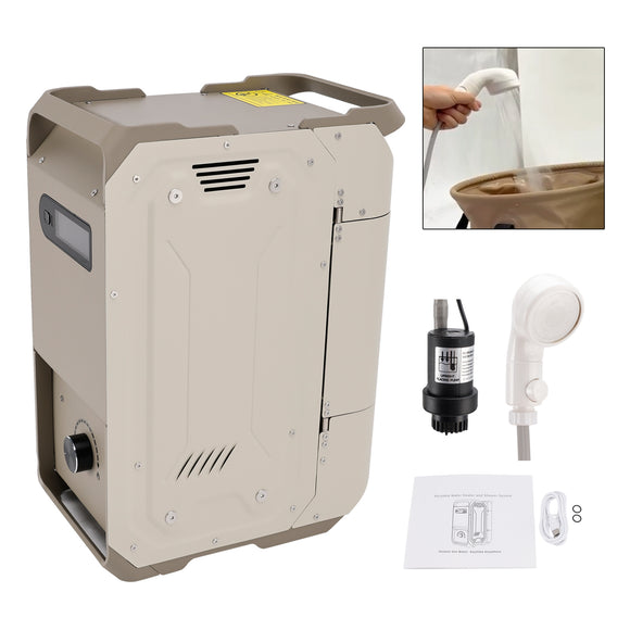 Portable Water Heater For RV Camping  7800mAh 3.3h Rechargeable Camping Cleaning