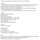 Carburetor W/ Round Plug 21100-35290 For Toyota 22R Engine-7