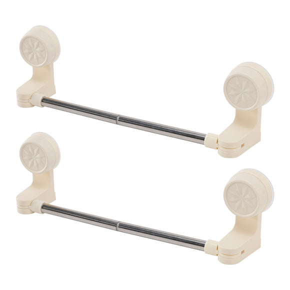 2x RV Shower Corner Storage Bar Adjustable Stainless Steel Rod 11.8-23.6 inches